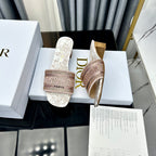 DIOR CD Mule Dway Heeled Slide 45mm Style 81