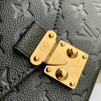 LOUIS VUITTON POCHETTE MÉTIS EAST WEST 21 IN GUN METAL EMBOSSED CALFSKIN GOLD HARDWARE