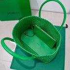 BOTTEGA VENETA Large Cabat 45cm Green Lambskin Ghw