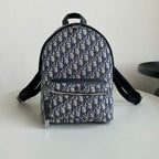 DIOR LARGE BACKPACK 42 BLUE OBLIQUE JACQUARD