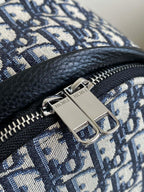 DIOR SMALL BACKPACK 32 BLUE OBLIQUE JACQUARD