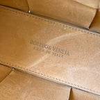 BOTTEGA VENETA CANDY ARCO TOTE 20 IN TAN BROWN CALFSKIN