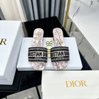 DIOR CD Mule Dway Heeled Slide 45mm Style 39