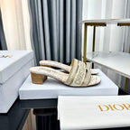 DIOR CD Mule Dway Heeled Slide 45mm Style 86