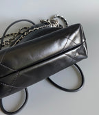 CHANEL HOBO MINI 20CM BLACK LAMBSKIN SHW
