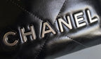 CHANEL HOBO MINI 20CM BLACK LAMBSKIN SHW