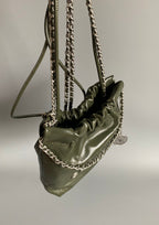 CHANEL HOBO MINI 20CM OLIVE LAMBSKIN