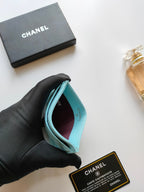 CHANEL CARD HOLDER 11.2 SKY CALFSKIN GOLD ICON