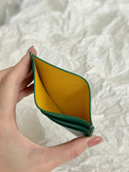 SAINT-SULPICE CARD WALLET 10 IN GREEN GOYARDINE CANVAS AND CALFSKIN