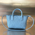 BOTTEGA VENETA MINI CABAT 20 IN SKY BLUE LAMBSKIN