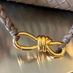 BOTTEGA VENETA SMALL ANDIAMO 29 IN BEAVER BROWN LAMBSKIN
