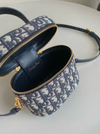 DIOR SIGNATURE VANITY 16 IN BLUE OBLIQUE JACQUARD