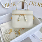 DIOR SIGNATURE VANITY 16 IN WHITE LAMBSKIN