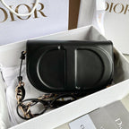 DIOR SIGNATURE HOBO 21 BAG IN BLACK CALFSKIN