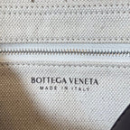 BOTTEGA VENETA MINI CASSETTE 23 IN BLACK WHITE CALFSKIN