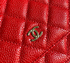 CHANEL WOC 19 RED CAVIAR SILVER HARDWARE