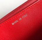 CHANEL WOC 19 RED CAVIAR SILVER HARDWARE