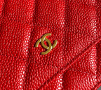 CHANEL WOC 19 RED CAVIAR GOLD HARDWARE