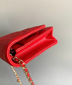 CHANEL WOC 19 RED CAVIAR GOLD HARDWARE