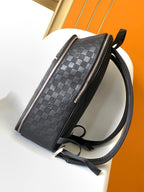 LOUIS VUITTON LV 25S MICHAEL BACKPACK 42 IN EMBOSSED DAMIER INFINI BLACK CALFSKIN