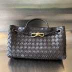 BOTTEGA VENETA SMALL ANDIAMO 29 IN DARK BROWN LAMBSKIN