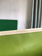 SAINT LOUIS PM 34 IN GREY MIX GREEN GOYARDINE CANVAS AND CALFSKIN
