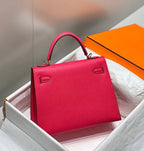 HERMES KELLY 25CM IN ROSE TYRIEN SWIFT CALFSKIN GOLD HARDWARE