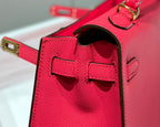 HERMES KELLY 28CM IN ROSE TYRIEN SWIFT CALFSKIN GOLD HARDWARE