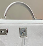 HERMES KELLY 28CM IN GRIS PERLE EPSOM CALFSKIN PALLADIUM HARDWARE
