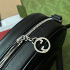 GUCCI SMALL BLONDIE OVAL SHOULDER BAG 20 IN BLACK CALFSKIN