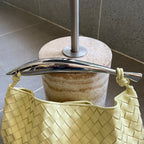 BOTTEGA VENETA SARDINE 33 WITH CHAIN IN YELLOW CREAM LAMBSKIN