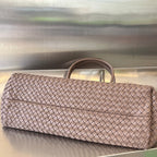 BOTTEGA VENETA LARGE CABAT 51 IN SADDLE BROWN LAMBSKIN