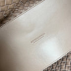 BOTTEGA VENETA SMALL CABAT 32 IN SADDLE BROWN LAMBSKIN