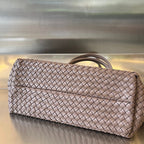 BOTTEGA VENETA SMALL CABAT 32 IN SADDLE BROWN LAMBSKIN
