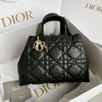 DIOR TOUJOURS 28 BAG IN BLACK LAMBSKIN