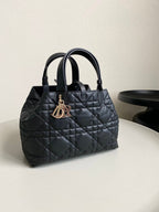 DIOR TOUJOURS 28 BAG IN BLACK LAMBSKIN