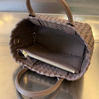 BOTTEGA VENETA MINI CABAT 20 IN SADDLE BROWN LAMBSKIN