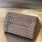 BOTTEGA VENETA MINI CABAT 20 IN SADDLE BROWN LAMBSKIN
