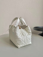 DIOR TOUJOURS 28 BAG IN MILK WHITE LAMBSKIN