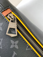LOUIS VUITTON LV 25S BUMBAG 37 IN BLACK AND YELLOW COATED MONOGRAM CALFSKIN