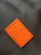 LOUIS VUITTON LV 25S BUMBAG 37 IN BLACK AND ORANGE COATED MONOGRAM CALFSKIN