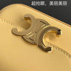 CELINE Triomphe 11 Bright Yellow Shiny Calfskin Handbag