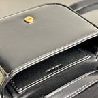 CELINE Triomphe 11 BLACK Shiny Calfskin Handbag
