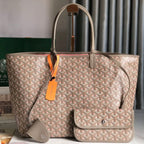SAINT LOUIS PM 34 IN GREY MIX PINK GOYARDINE CANVAS AND CALFSKIN