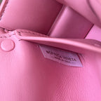 BOTTEGA VENETA MINI CASSETTE 18 IN LIGHT PINK LAMBSKIN
