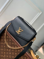 LOUIS VUITTON OXFORD 22 IN BLACK LAMBSKIN GOLD HARDWARE