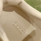 GUCCI Rhyton Trainer Leather White Black