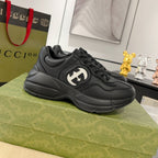 GUCCI Rhyton Trainer Leather Black