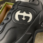 GUCCI Rhyton Trainer Leather Black