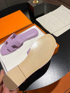 HERMES 0RAN SANDAL Leather Lavender